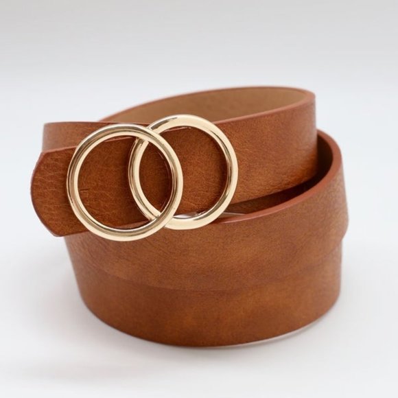 Double O Wide Belt - Brown - Picture 1 of 1